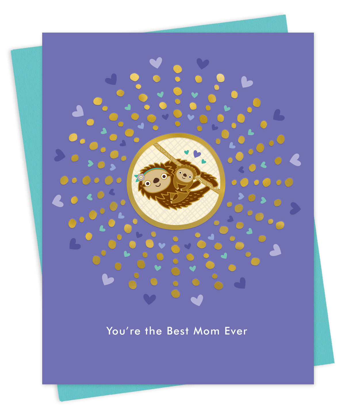Momma Sloth Foil-Stamped Mother's Day Card