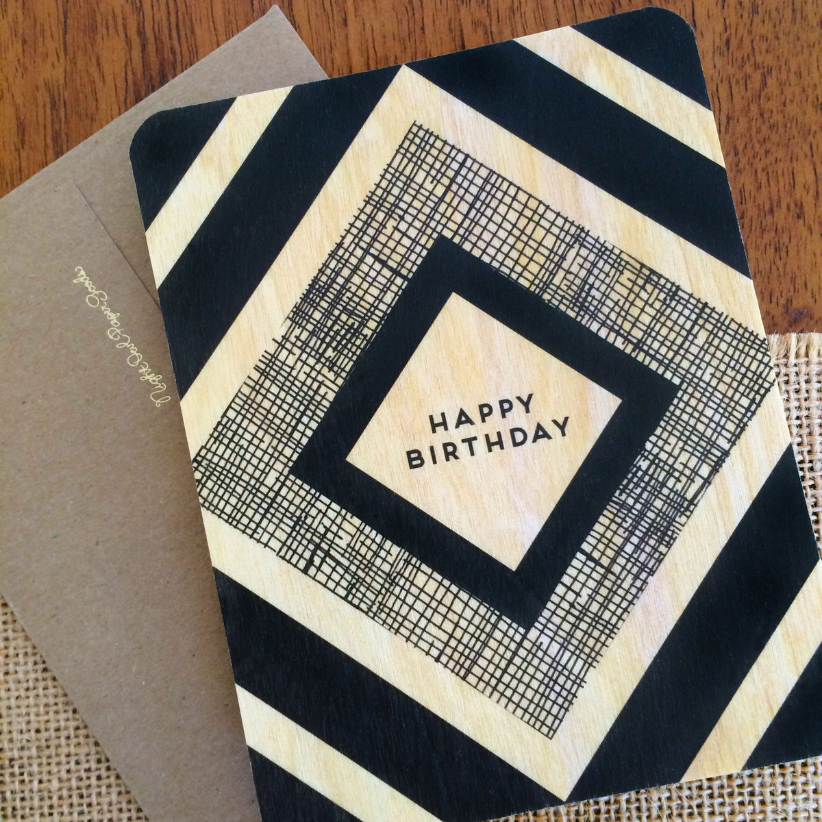 Bold Birthday Wood Birthday Card