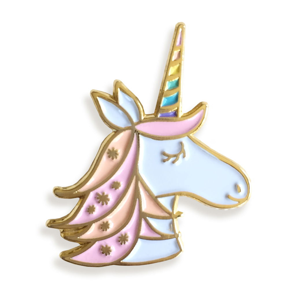 Unicorn keychain + pin gift set