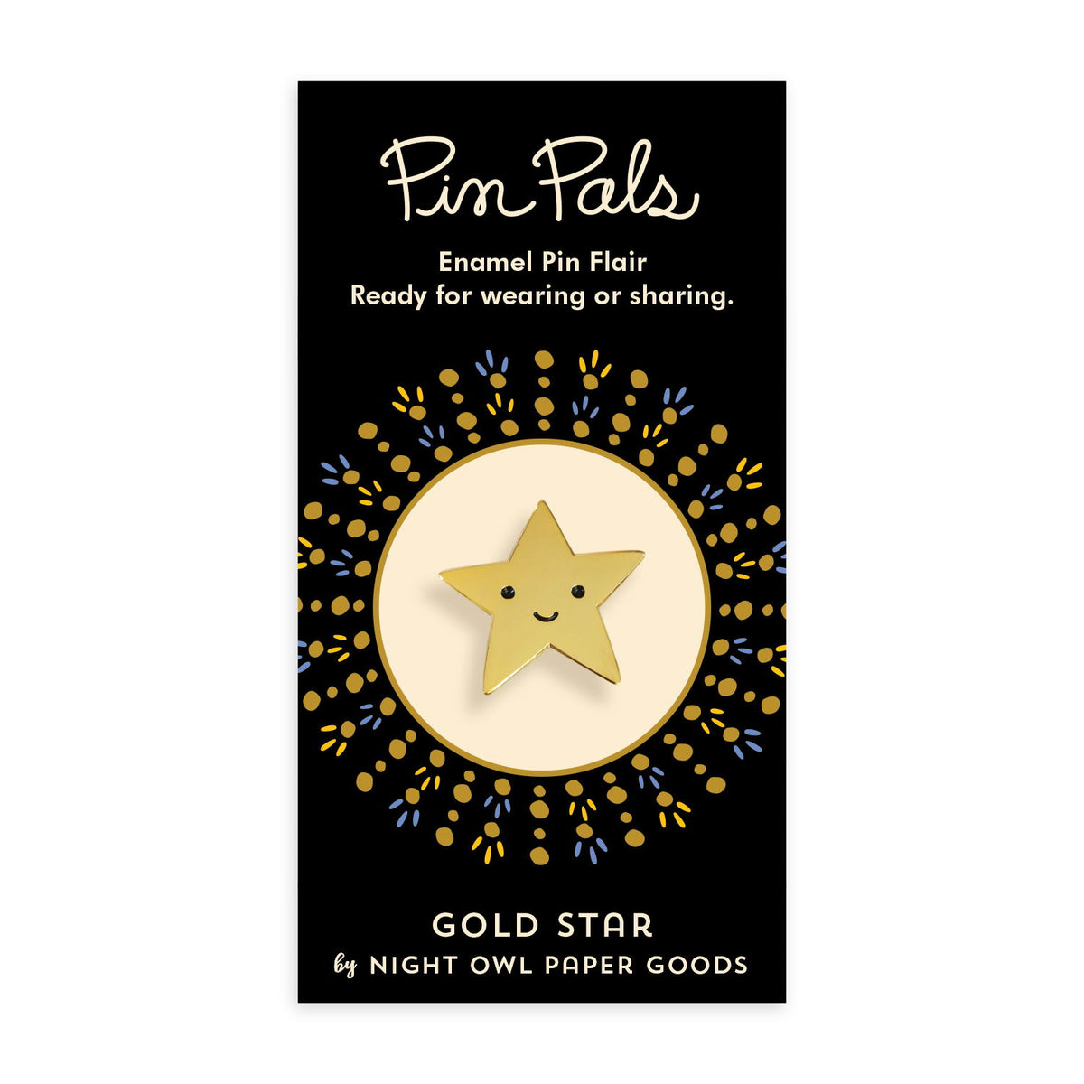 Photo of Happy Tree Holiday Cards & Gold Star Enamel Pin Set