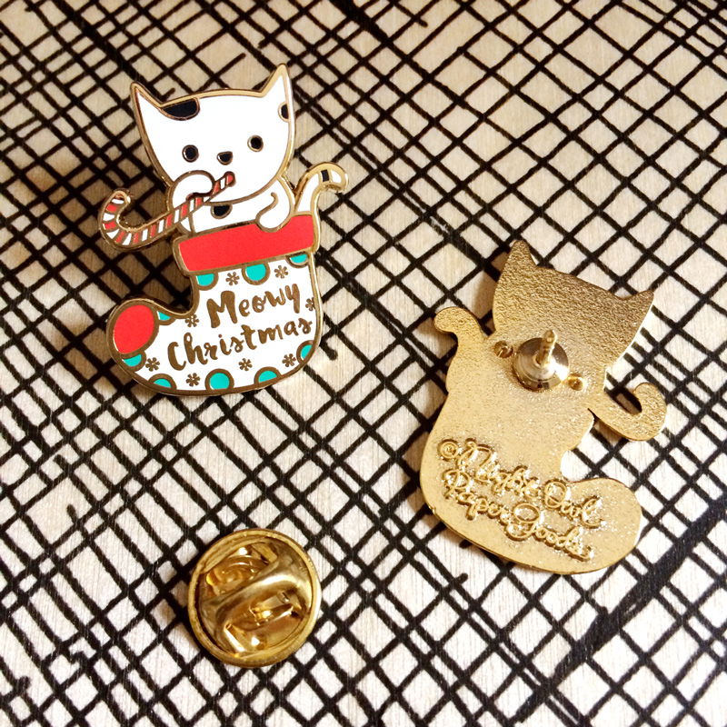 Photo of Kitty Christmas Cards & Enamel Pin Set