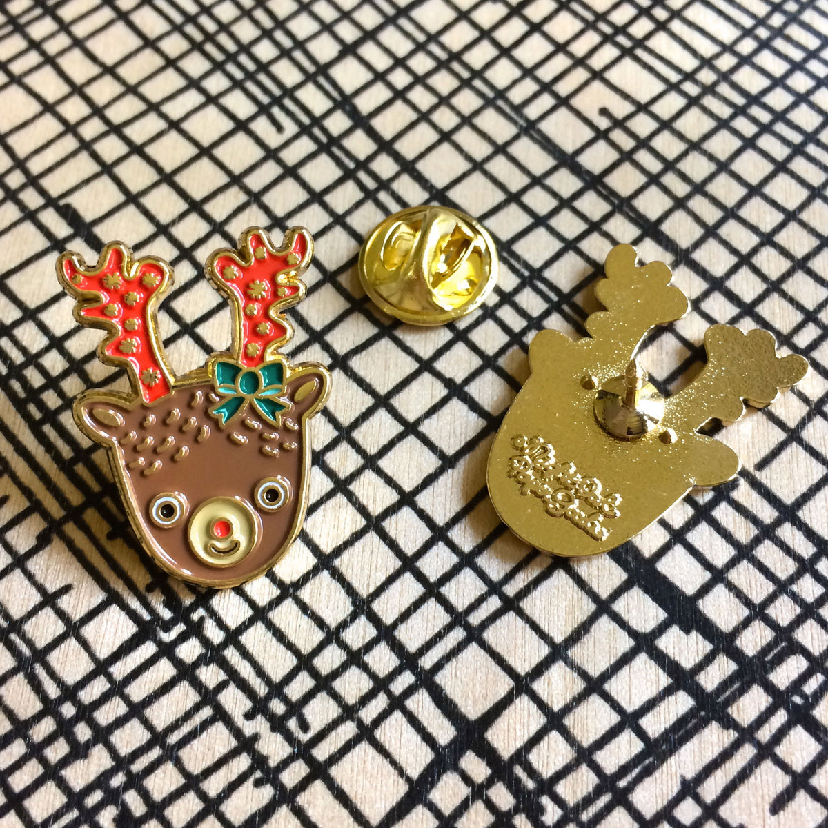 Reindeer Enamel pin