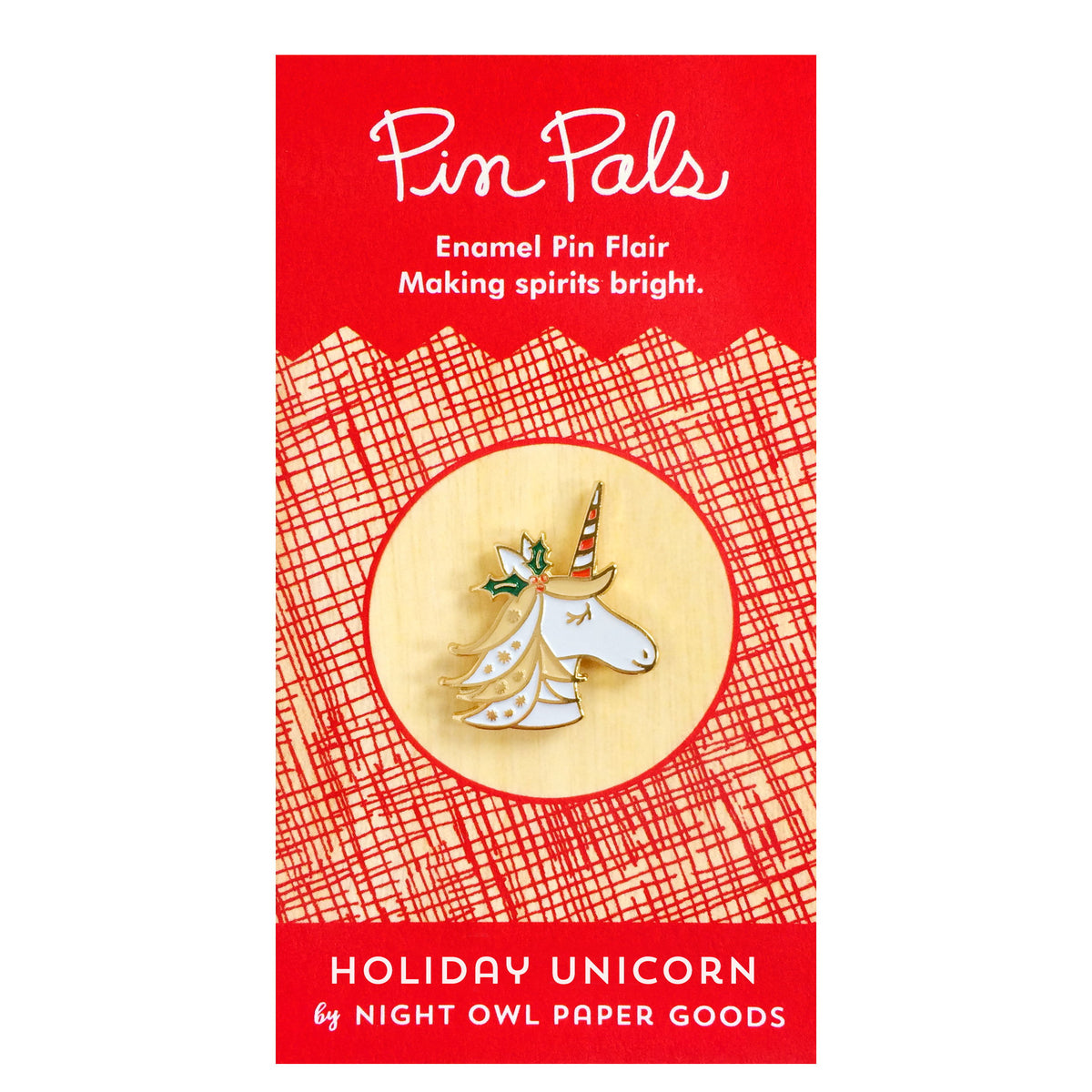 Holiday Unicorn Enamel pin