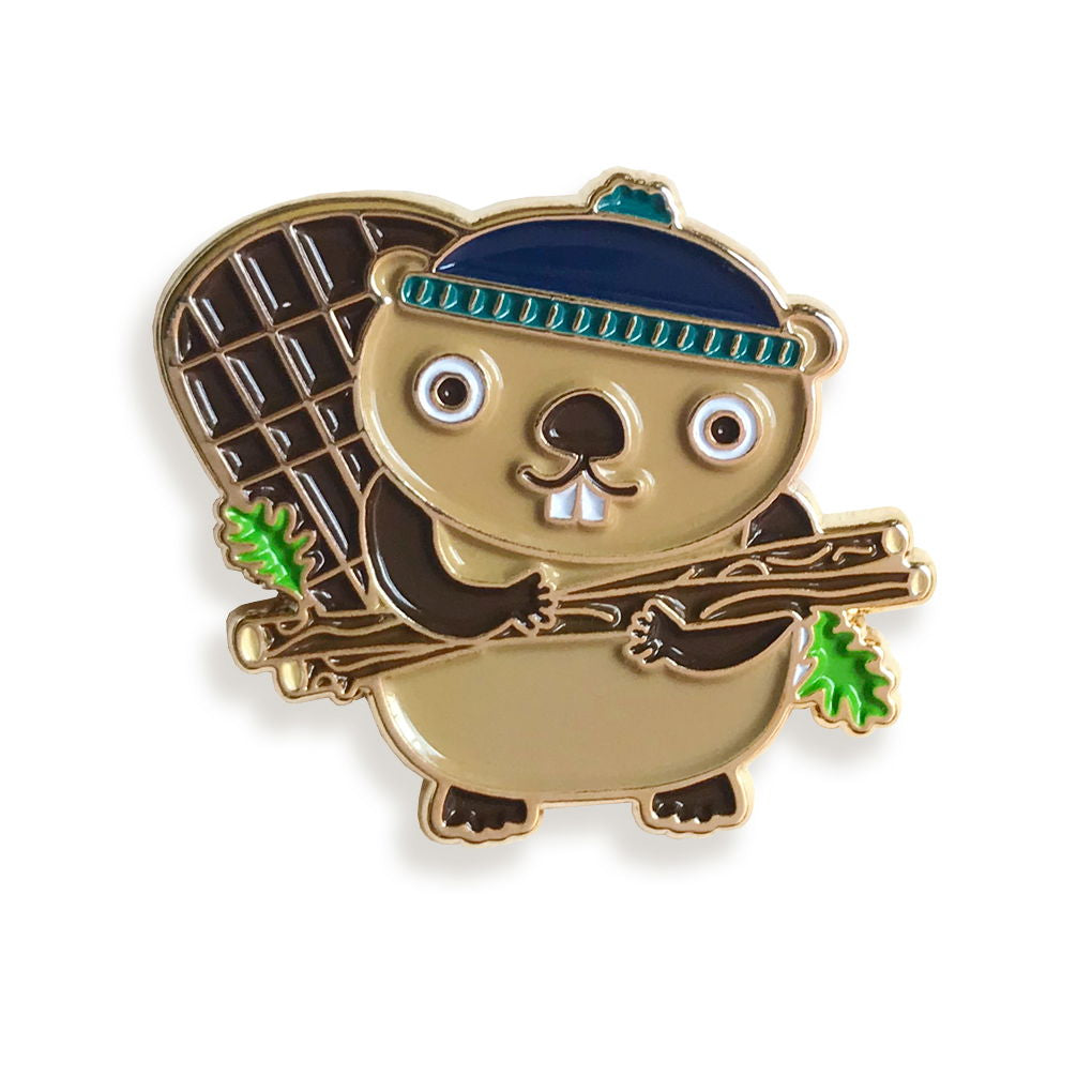 Bookish Beaver Book Buddies wood mini bookmark + pin gift set