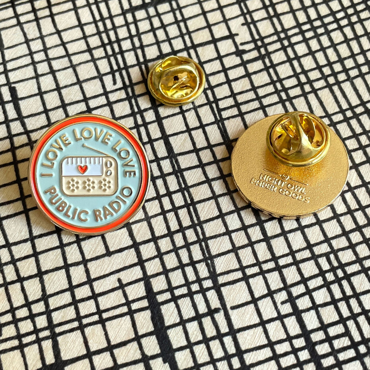 Public Radio Enamel pin
