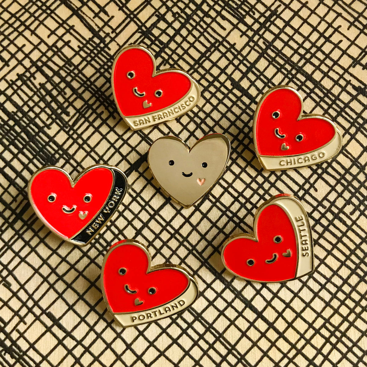San Francisco Heart Enamel pin
