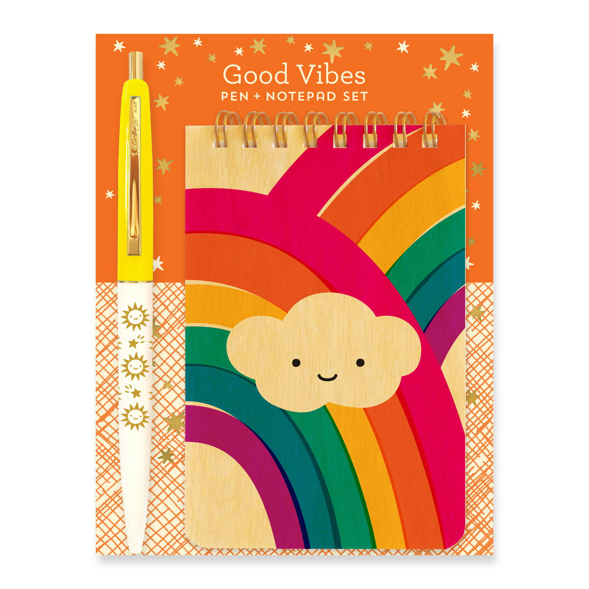 Gift set packed  in a clear box with gold foil insert.