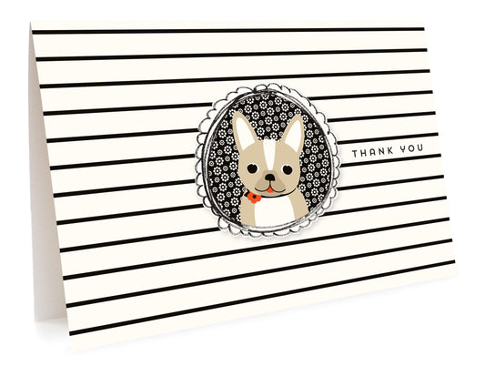 Frenchie Thank You Card