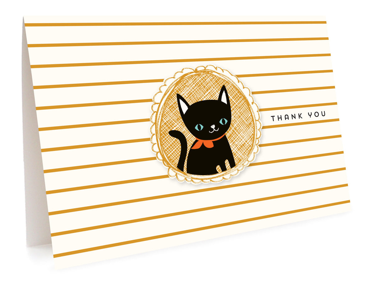 Black Cat Thank You Card
