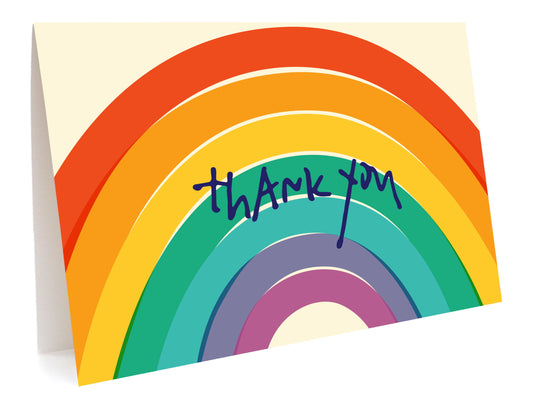 Big Rainbow Thank You Card