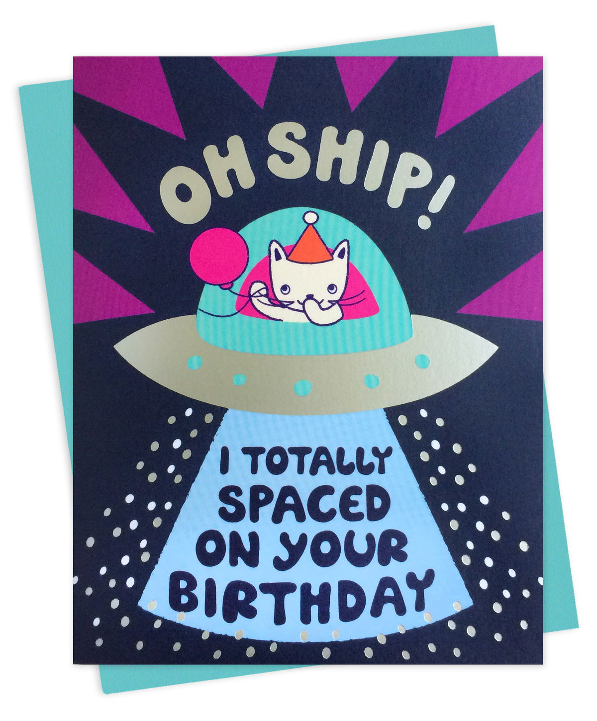 Oh Ship! Foil-Stamped Birthday Card
