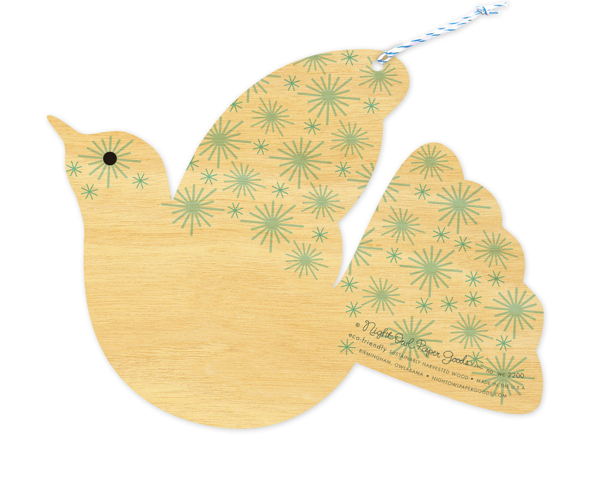 Dove Wood Holiday Card & Ornament