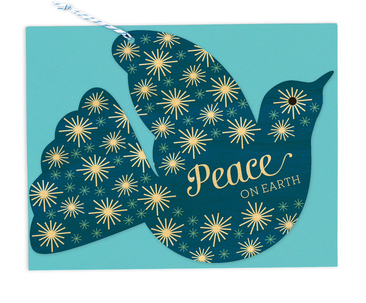 Dove Wood Holiday Card & Ornament