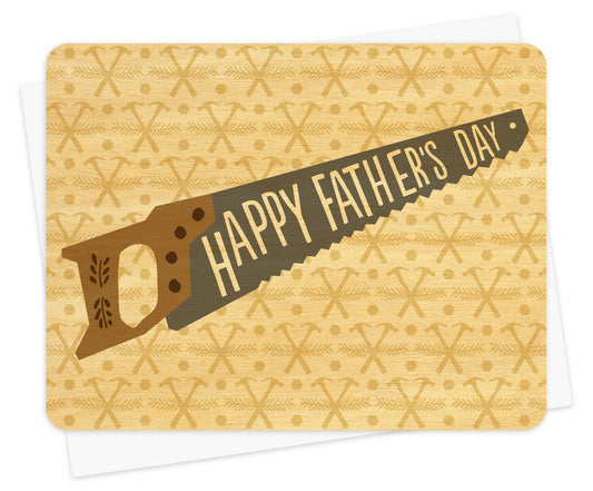 Tool Time Wood Father's Day Card