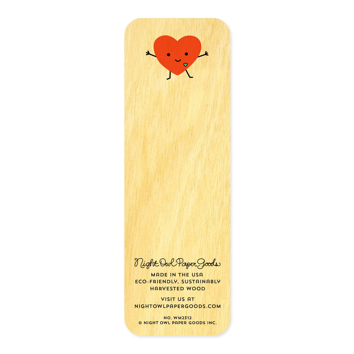 Hearts Mini wood bookmark