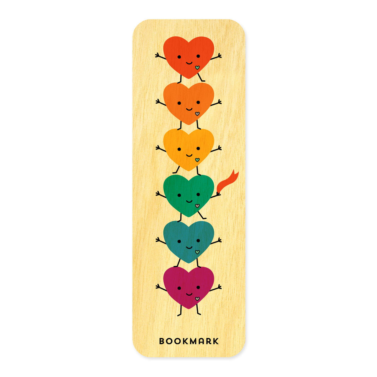 Hearts Mini wood bookmark
