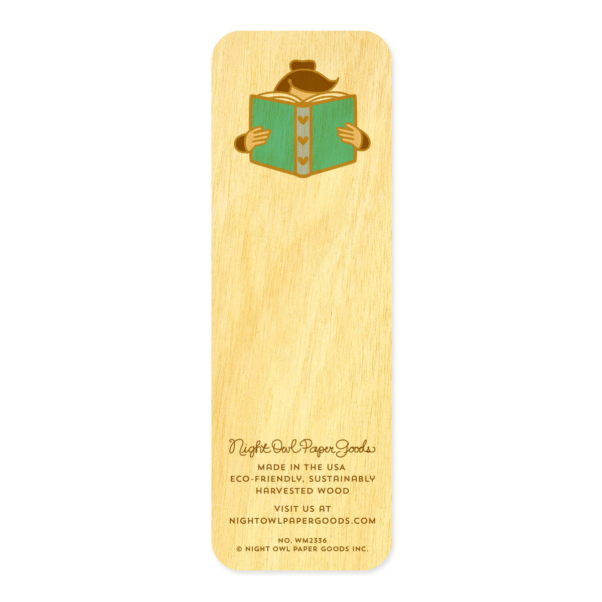 Love To Read Book Buddies wood mini bookmark + pin gift set